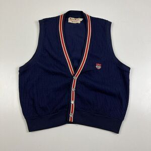 90s 80s Robert Bruce Vtg Size Medium Blue Red White USA Made Casuals Washable